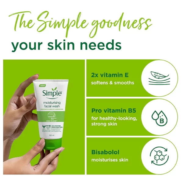 شوینده صورت Moisturising سیمپل 150 میل