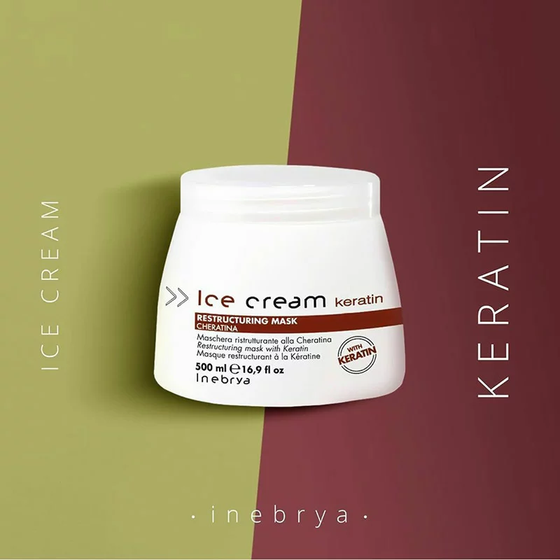 ماسک مو مدل Keratin حجم 1000 میلی لیتر آیس کریم