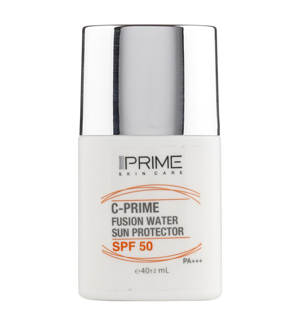 فلوئید ضد آفتاب بی رنگ پریم مدل فیوژن واتر حاوی ویتامین سی با SPF50